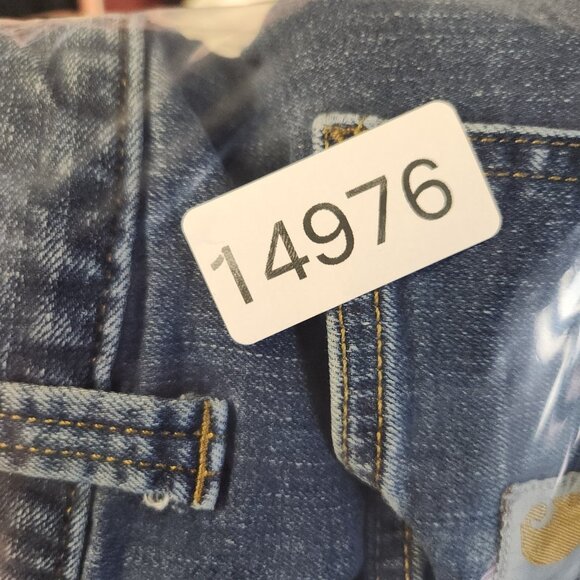 Carhartt Jeans Mens 32x34 Blue Relaxed Denim Straight Rugged Flex Workwear Pants - Picture 14 of 14